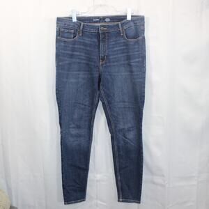 Old Navy Womens High-Rise Rockstar Super Skinny Jeans Blue Size 14 Stretch Denim